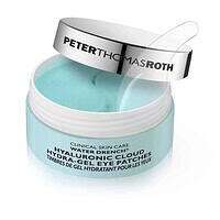 Ögonlappar i blå förpackning.