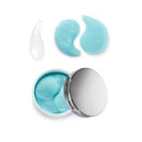 Ögonmasker i blått för återfuktning